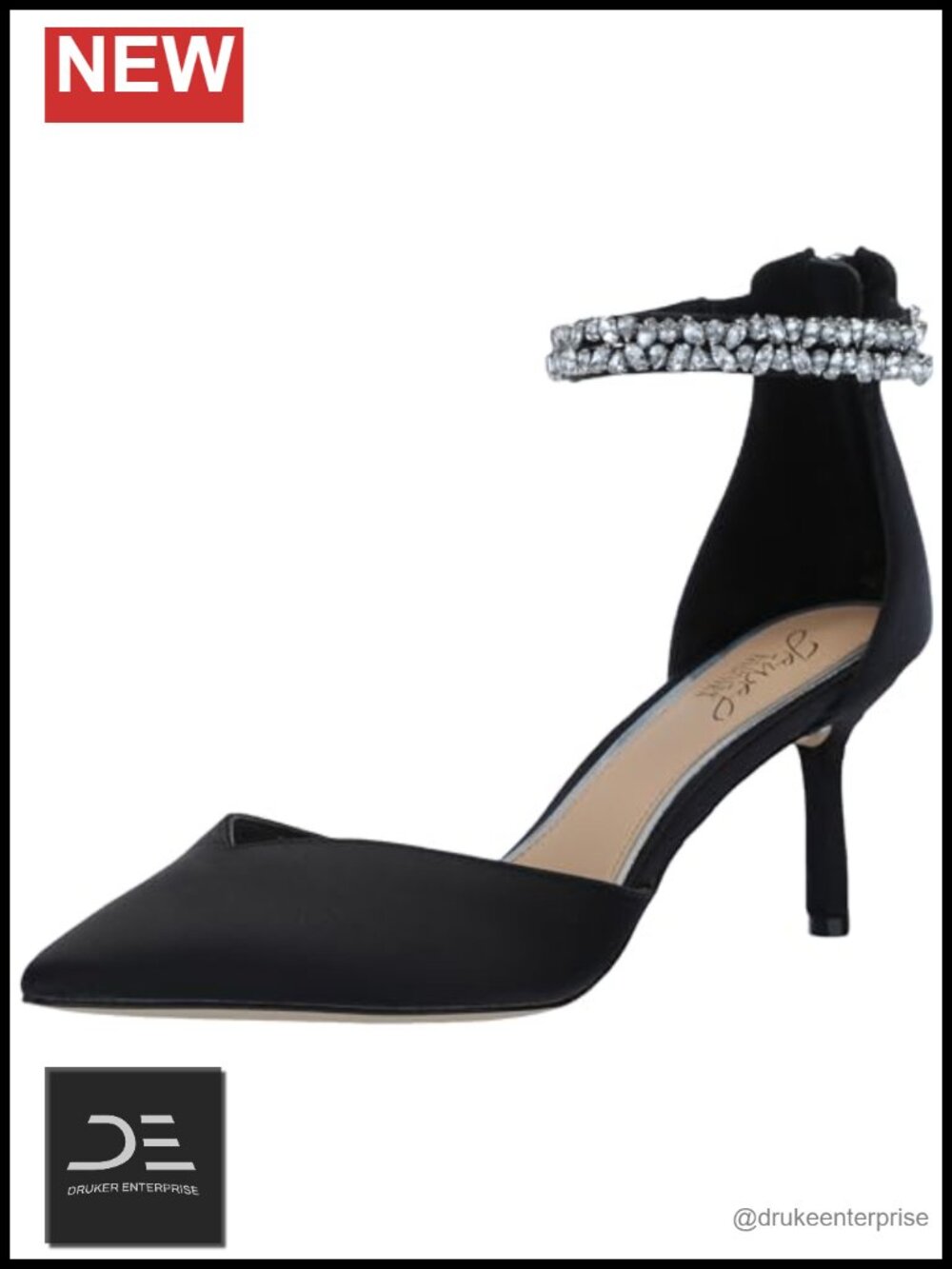 Crystal Strap 2-Piece Pump Heeled Sandals